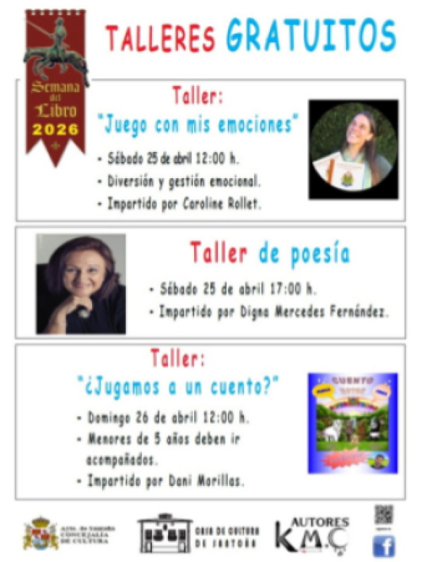 Talleres gratuitos en la Semana del Libro
