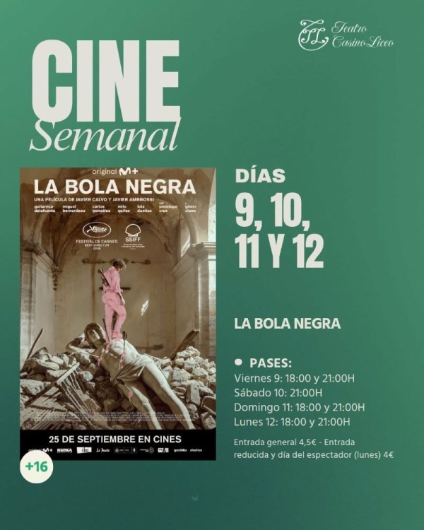 CINE SEMANAL EN SANTOÑA LA BOLA NEGRA